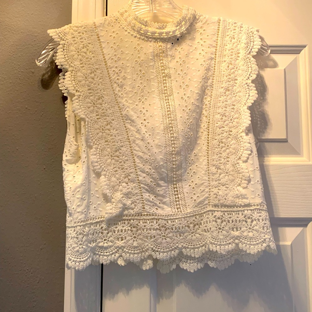 Beautiful white crochet top